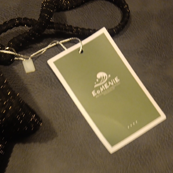 NWT! Eomenie Sophisticated Black One-Piece Swimsuit with Gold Accent - Picture 6 of 7